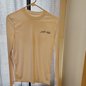 Salt Life White Long Sleeve Swim Shirt